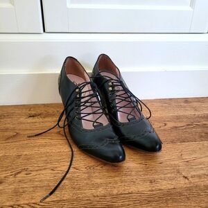 Vintage Y2K John Fluevog Lace Up Leather Heels